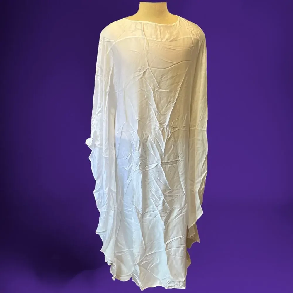 New Secteur 6 Maxi Kaftan Dress Bat Sleeves Deadstock Viscose MSRP $195 Fairy
